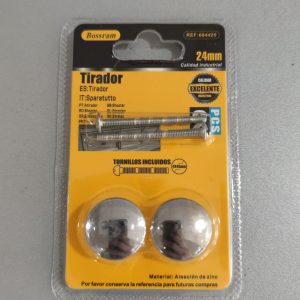 Tirador 24mm plateado Bossram